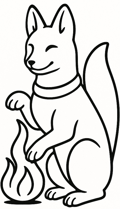 EggnWorks Museum エッグンワークス ミュージアム お祭り気分のお狐さん　右