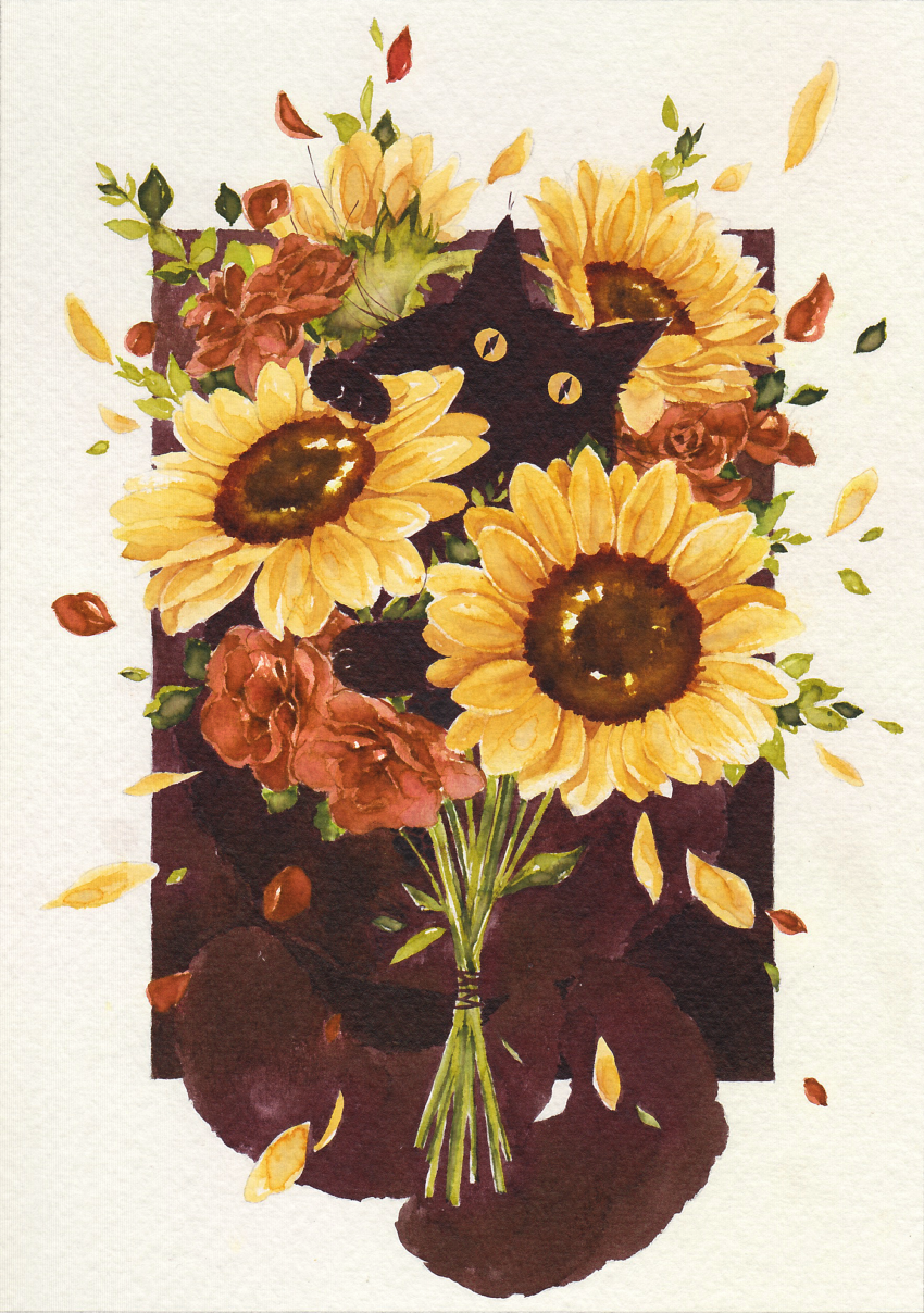 EggnWorks Museum エッグンワークス ミュージアム 猫又と向日葵