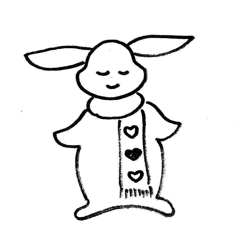 EggnWorks Museum エッグンワークス ミュージアム ハートのマフラー【うさぎ】