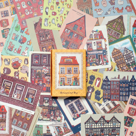 ツクルヒトタチ博in京都文化博物館2025 EggnWorks Museum エッグンワークス ミュージアム 可愛い箱に入った! 「31種類のメモ紙セット」ベアソムとナギ