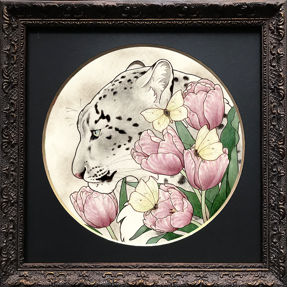 EggnWorks Museum エッグンワークス ミュージアム ユキヒョウ×チューリップSHIMASATOMI