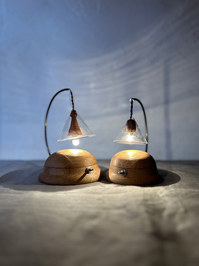 EggnWorks Museum エッグンワークス ミュージアム 丸いオークのランプ