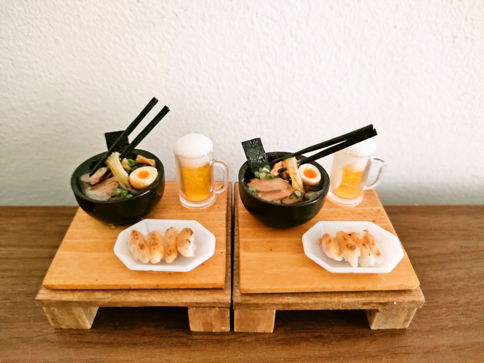 ツクルヒトタチ博in京都文化博物館2025 EggnWorks Museum エッグンワークス ミュージアム ラーメンと餃子のセットミニチュアスーパーりりマート
