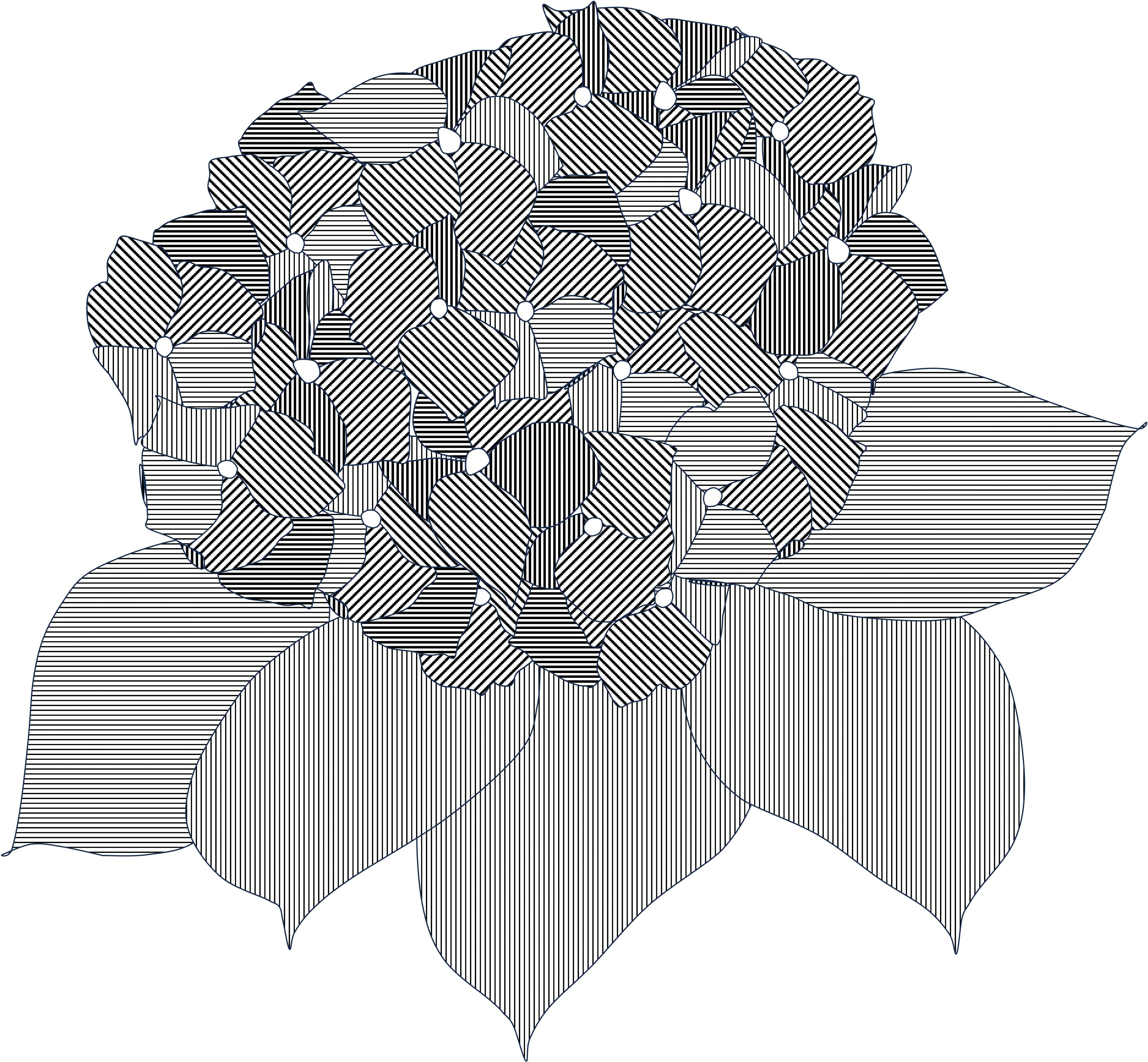 EggnWorks Museum エッグンワークス ミュージアム 紫陽花　（幾何学）