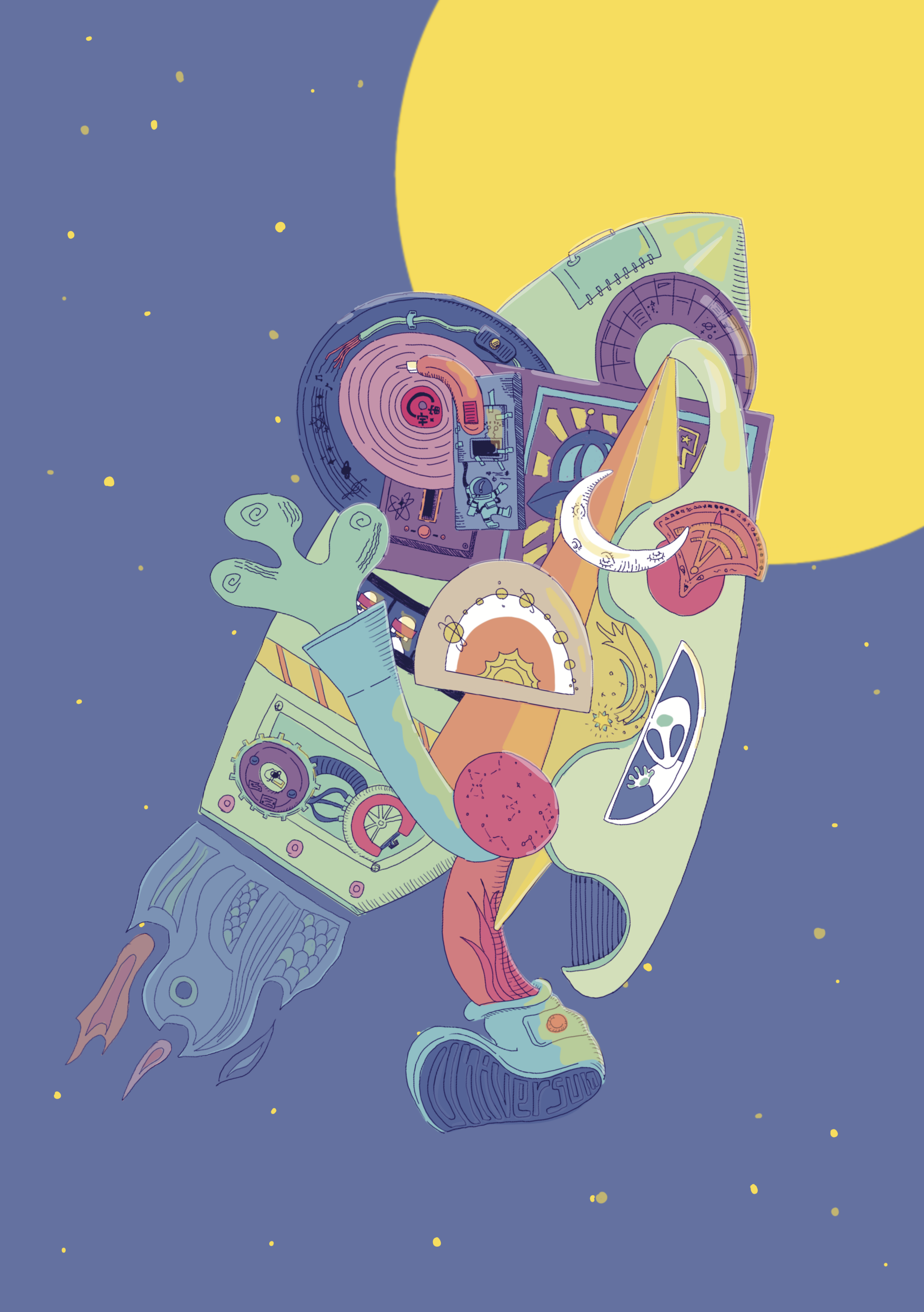 EggnWorks Museum エッグンワークス ミュージアム 宇宙旅行のBGMぴんきー