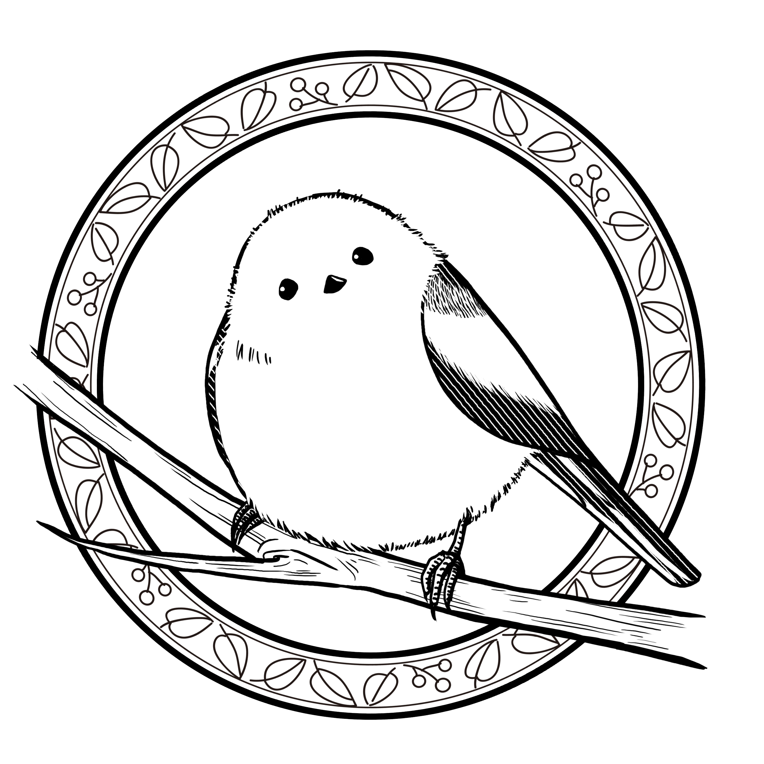 EggnWorks Museum エッグンワークス ミュージアム シマエナガ１（飾り枠あり）kuri