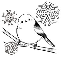 EggnWorks Museum エッグンワークス ミュージアム 雪とシマエナガ２（飾り枠なし）