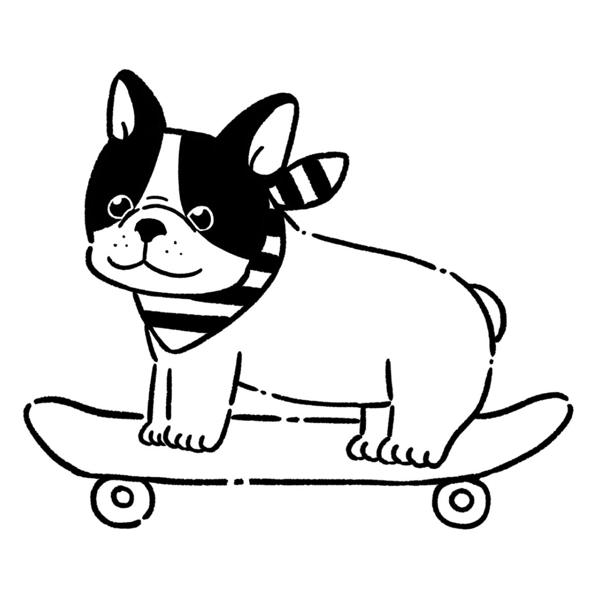 EggnWorks Museum エッグンワークス ミュージアム スケボーにのるフレブルちゃん