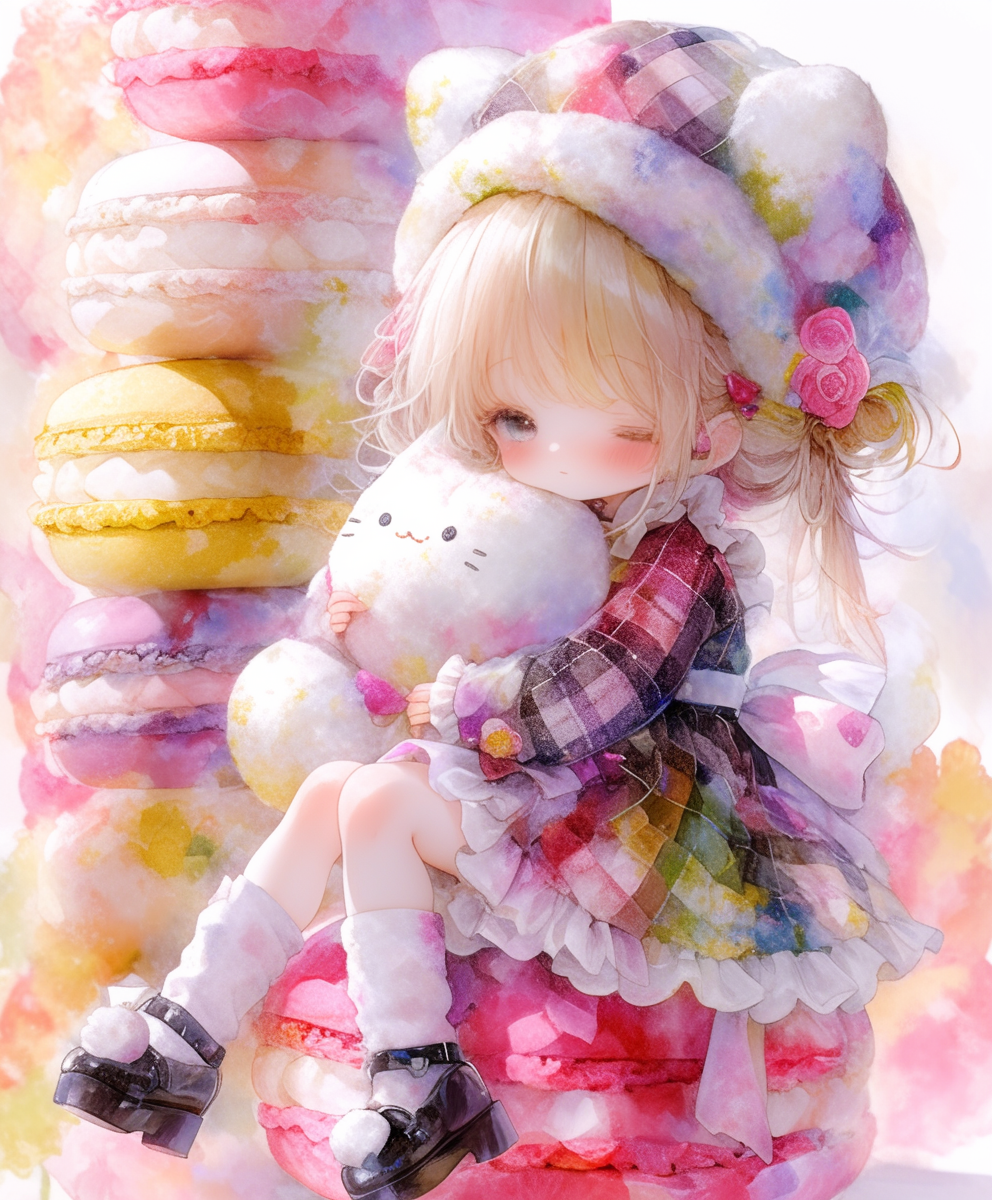 EGGNWORKS エッグンワークス ツクルヒトタチ博in京都文化博物館2025 Colorful macaron ハル Harucat
