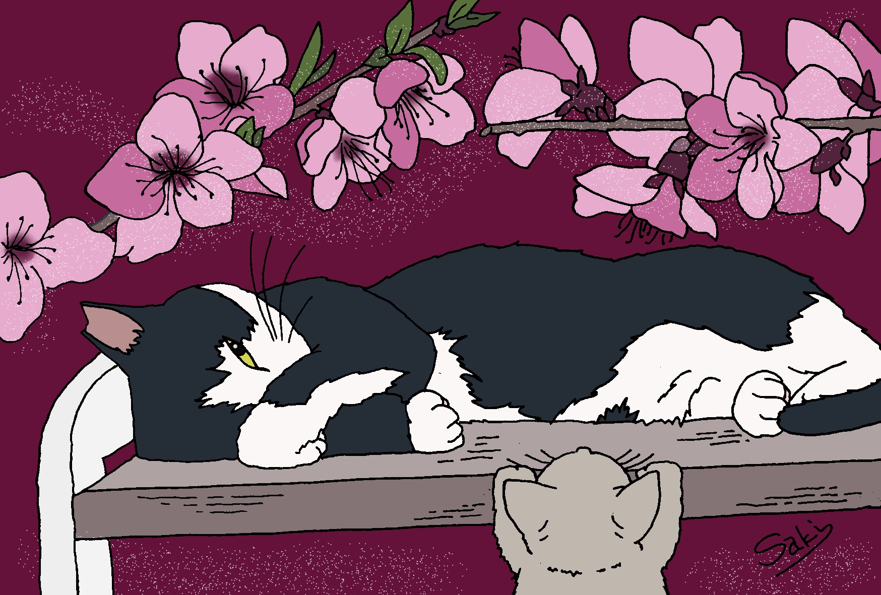 EggnWorks Museum エッグンワークス ミュージアム 猫と花咲木