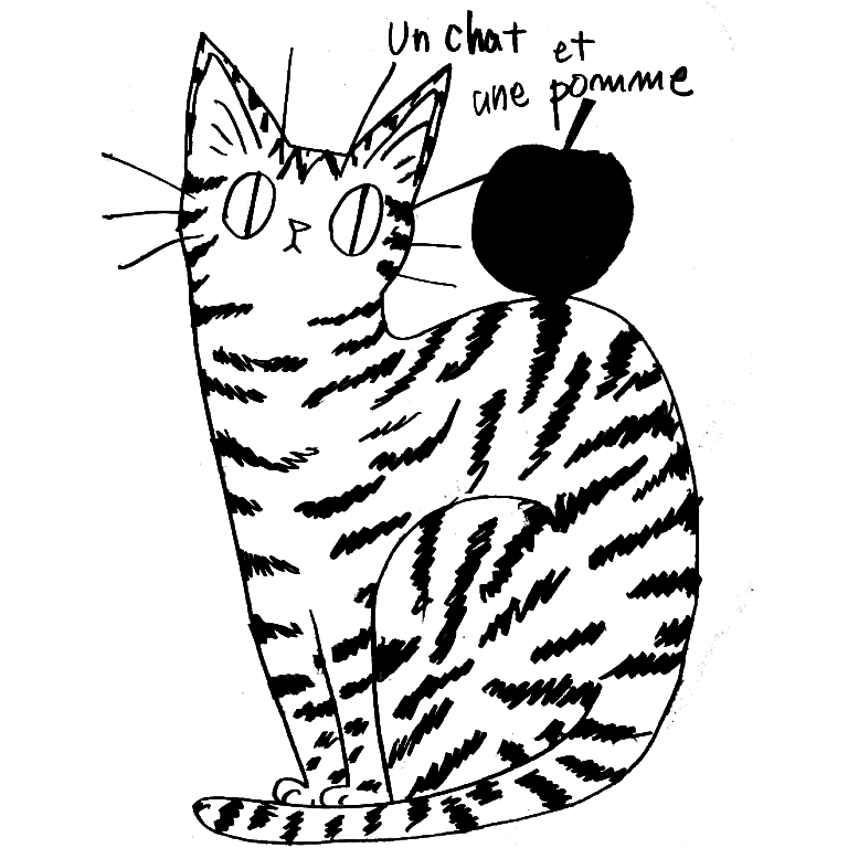 EggnWorks Museum エッグンワークス ミュージアム ネコとりんご