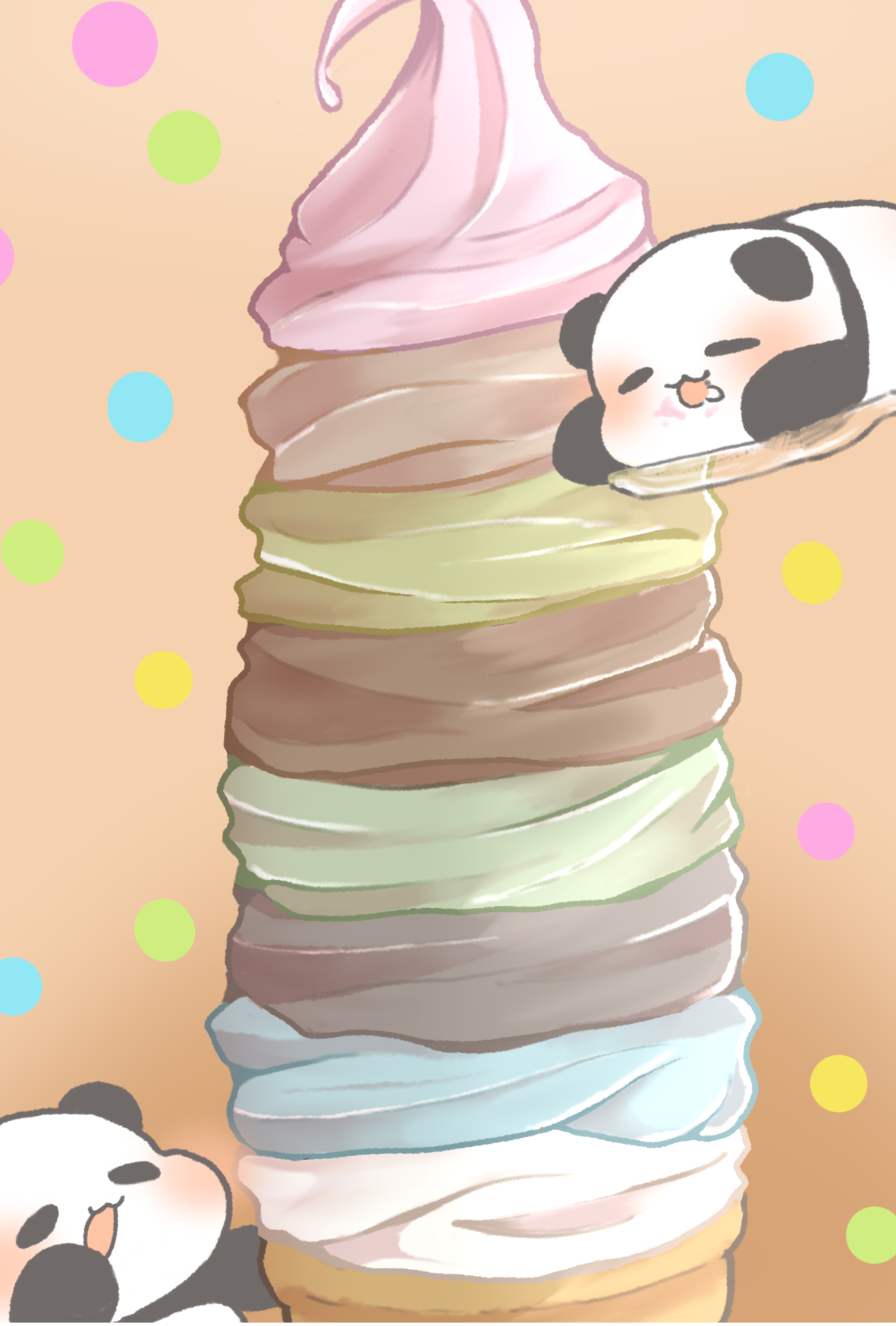 全国デザイン選手権　ポストカード　ステッカー　ツクルヒトタチ博in京都文化博物館2025 EggnWorks Museum エッグンワークス ミュージアム 8段ソフトwithパンダ福山いずみ