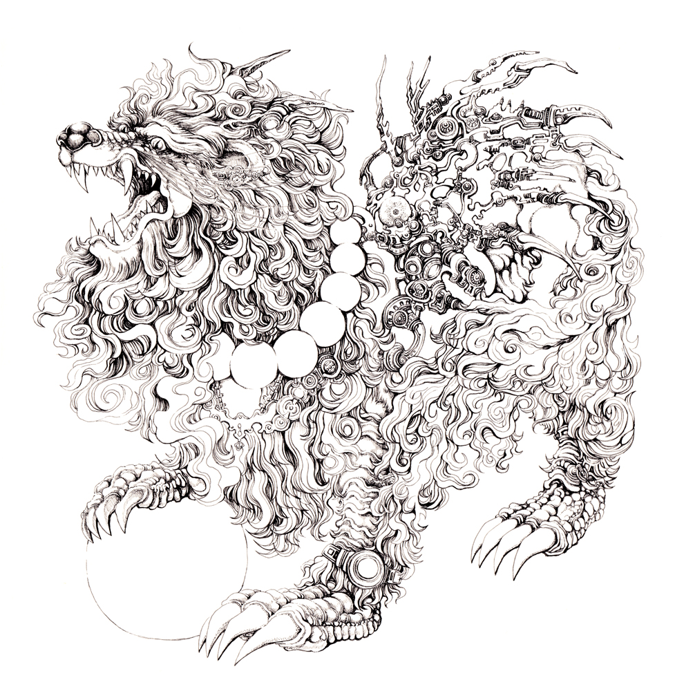 EggnWorks Museum 狛犬ー阿