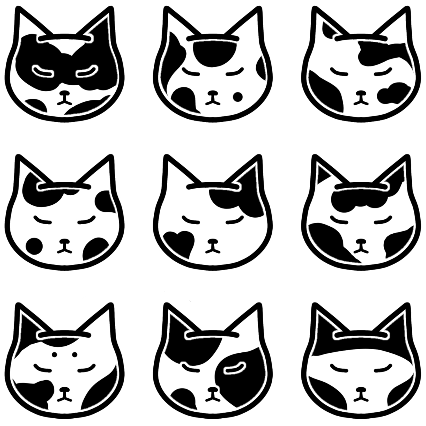 EggnWorks Museum エッグンワークス ミュージアム 白黒ぶちねこnekowacat