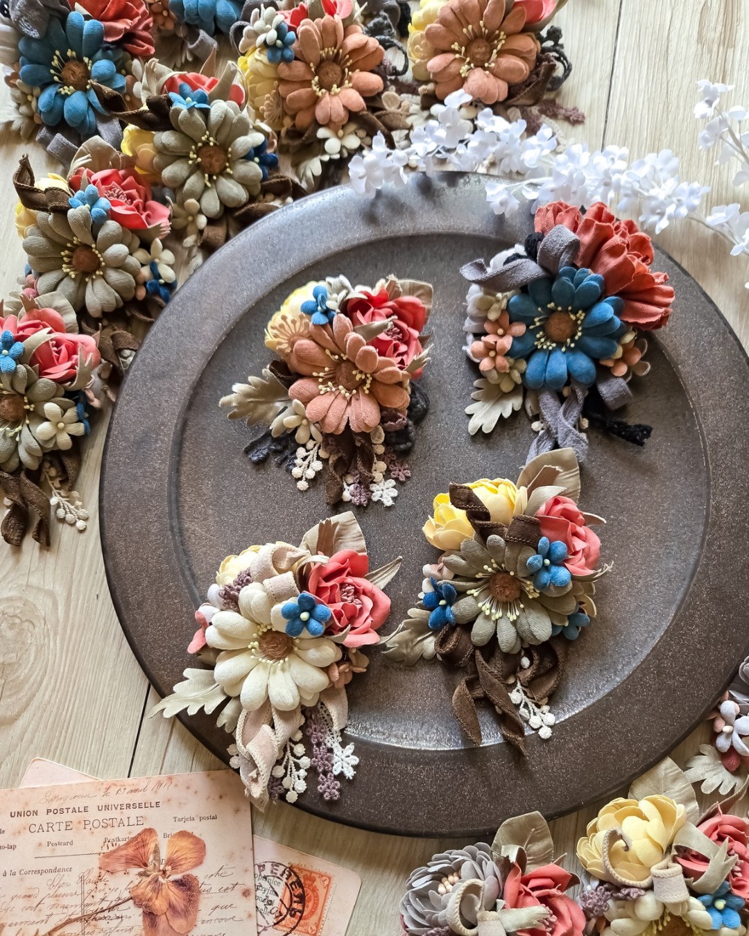 EGGNWORKS エッグンワークス ツクルヒトタチ レトロアンティークなブローチ　somehanarose