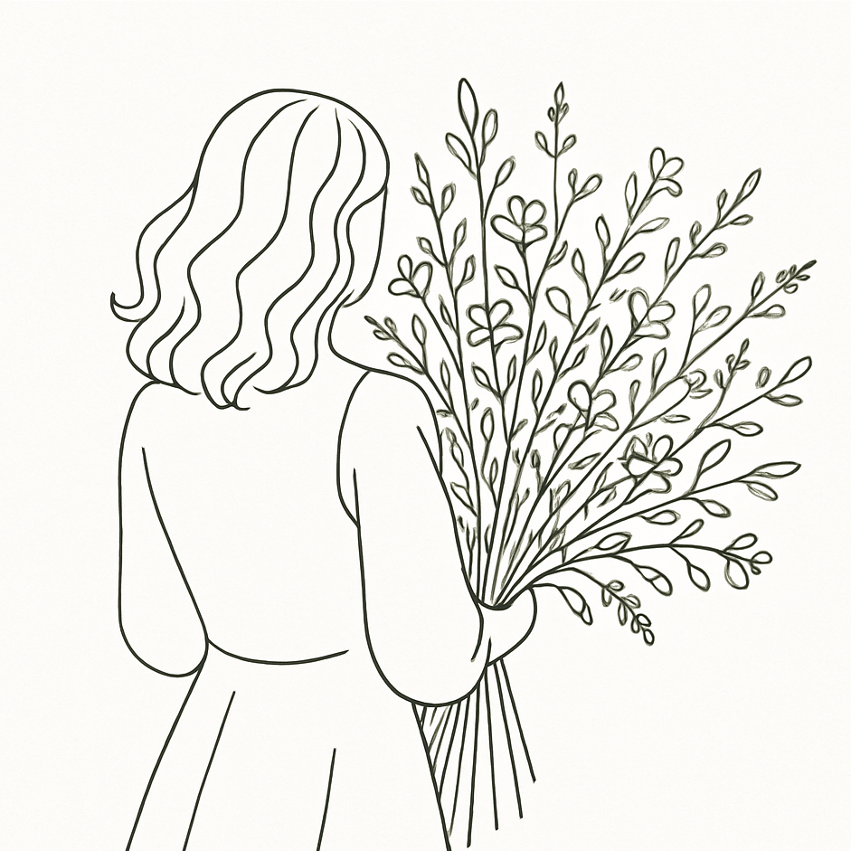 EggnWorks Museum エッグンワークス ミュージアム 花束を持つ