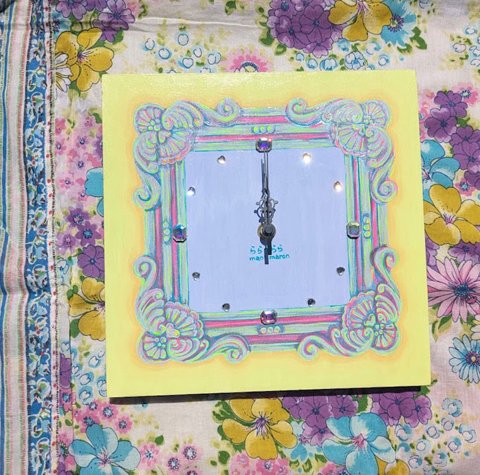 EGGNWORKS エッグンワークス ツクルヒトタチ博in京都文化博物館2025 華麗なるフレームイン 【壁掛け時計・color,レモンイエロ mao-maron