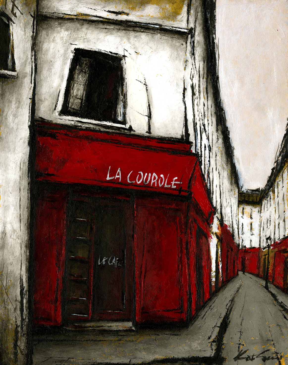 EggnWorks Museum エッグンワークス ミュージアム 街角の赤いカフェ