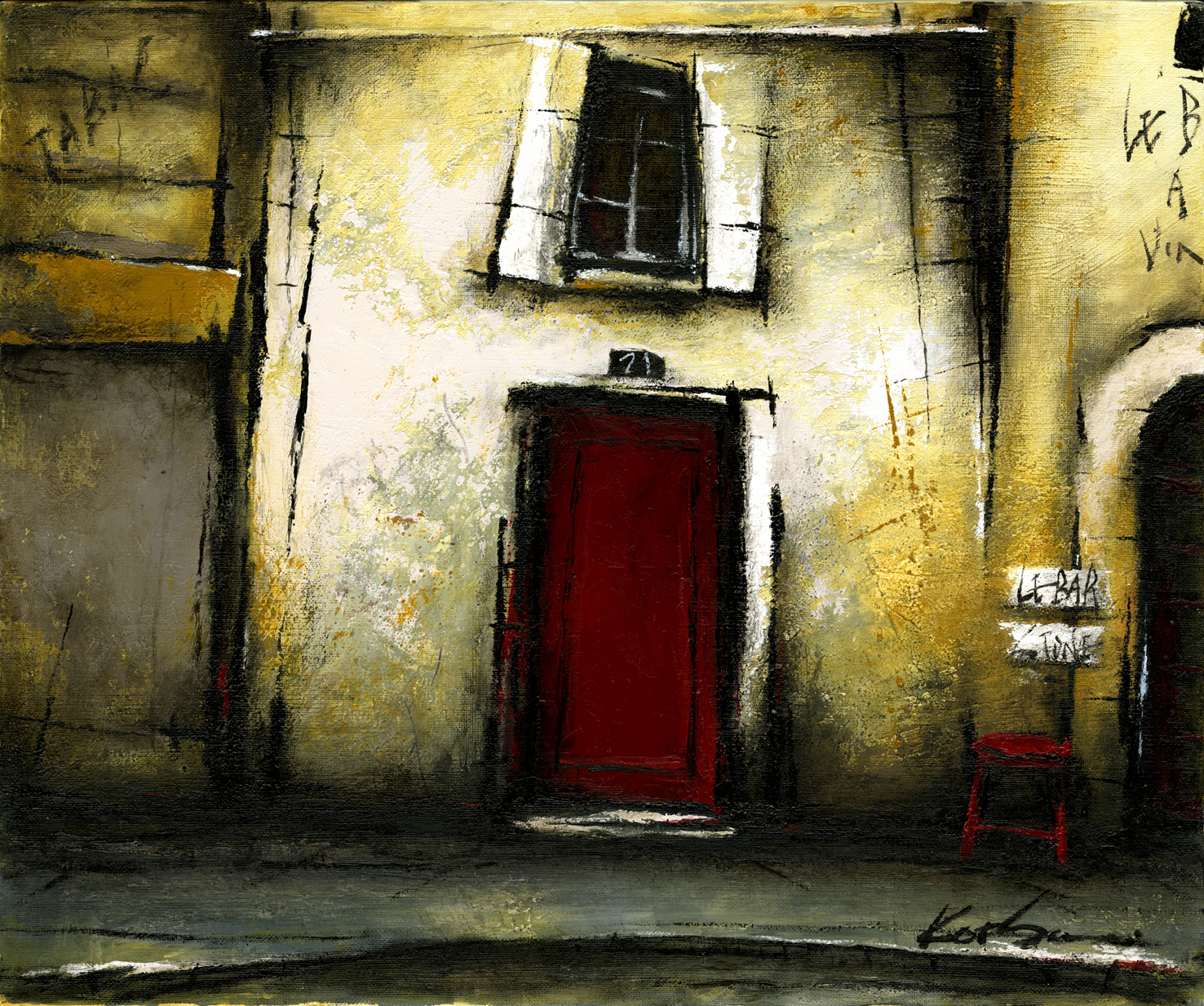 EggnWorks Museum エッグンワークス ミュージアム 裏通りの赤い扉のアパートメント