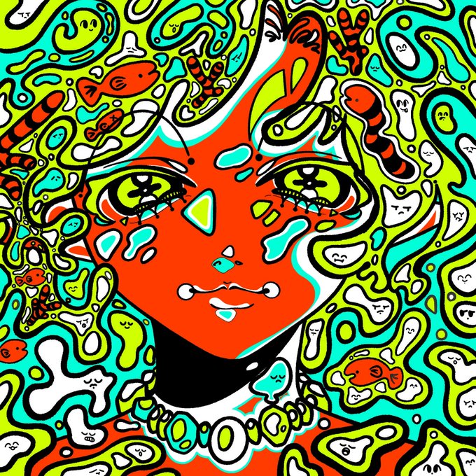 全国デザイン選手権　ポストカード　ステッカー　ツクルヒトタチ博in京都文化博物館2025 EggnWorks Museum エッグンワークス ミュージアム うみぶどうKUYURU