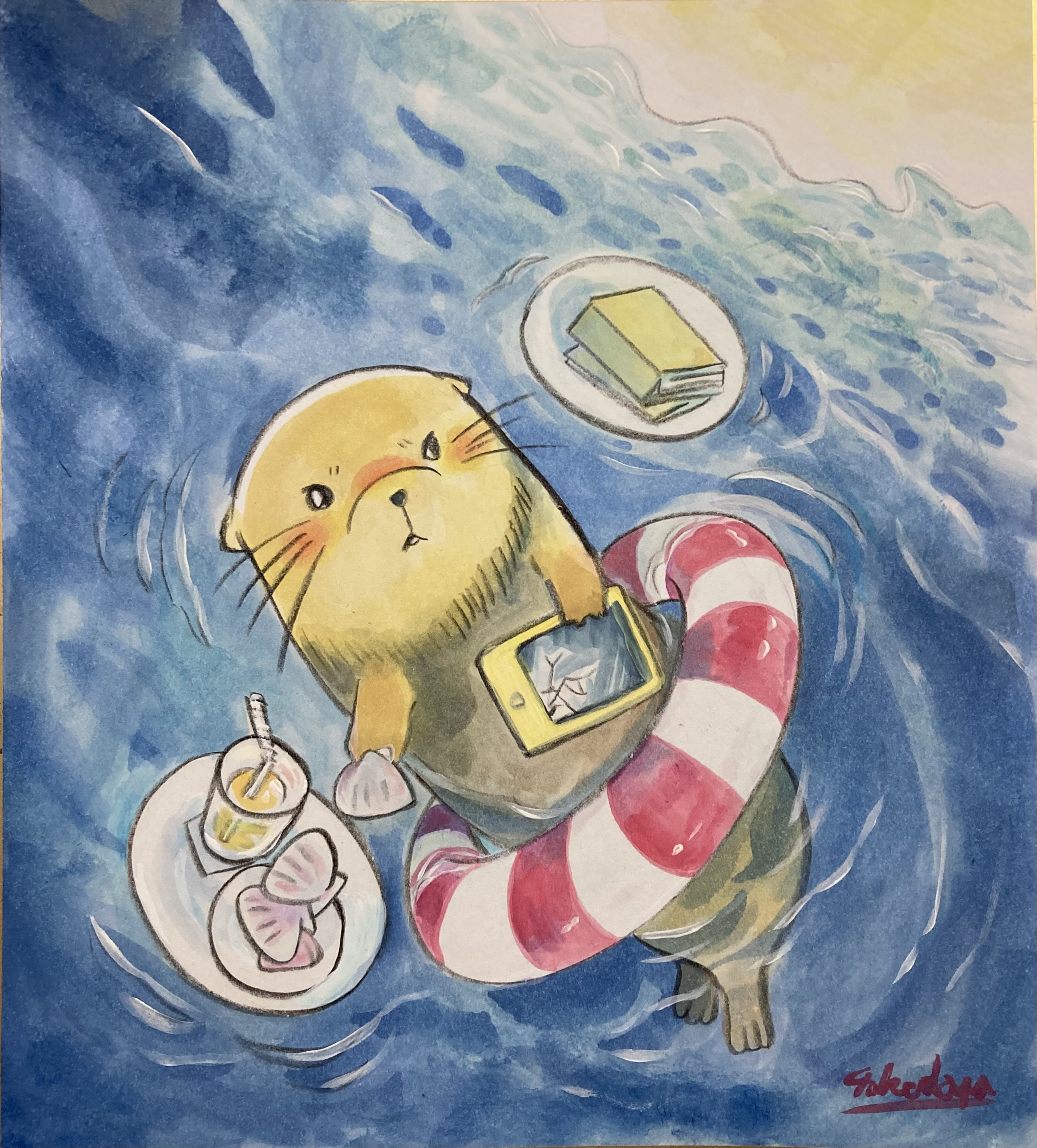 EggnWorks Museum エッグンワークス ミュージアム おやつとスマホを間違えたラッコたけだや