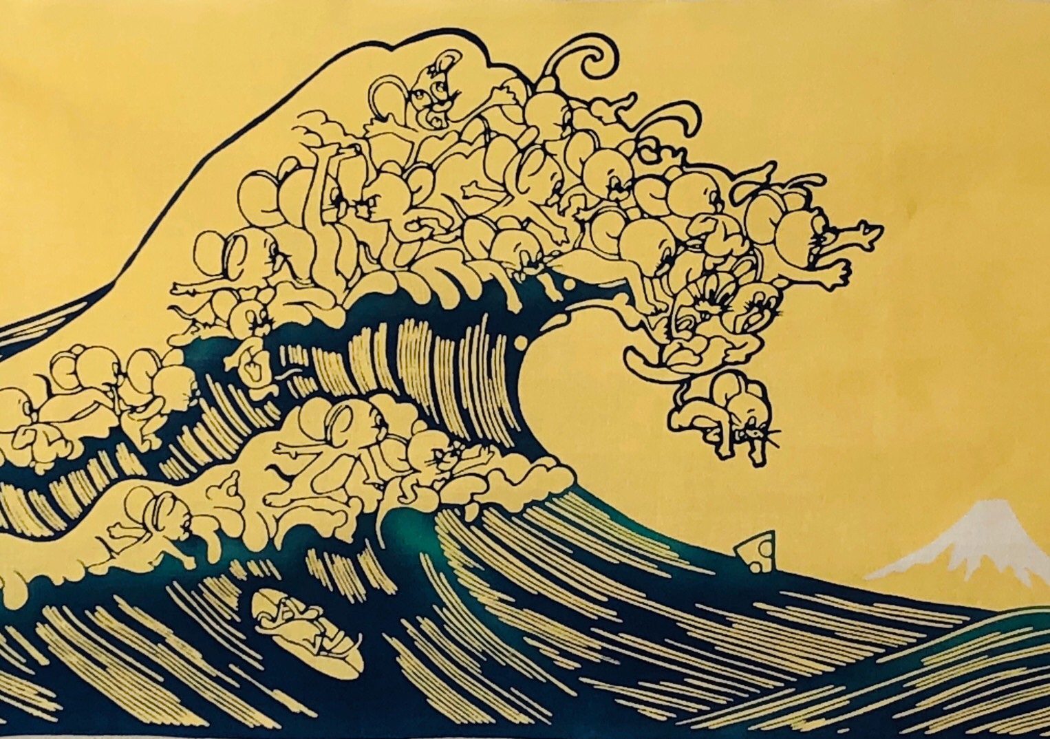 ツクルヒトタチ博in京都文化博物館2025 EGGNWORKS エッグンワークス tenugui kinariya catch the big wave