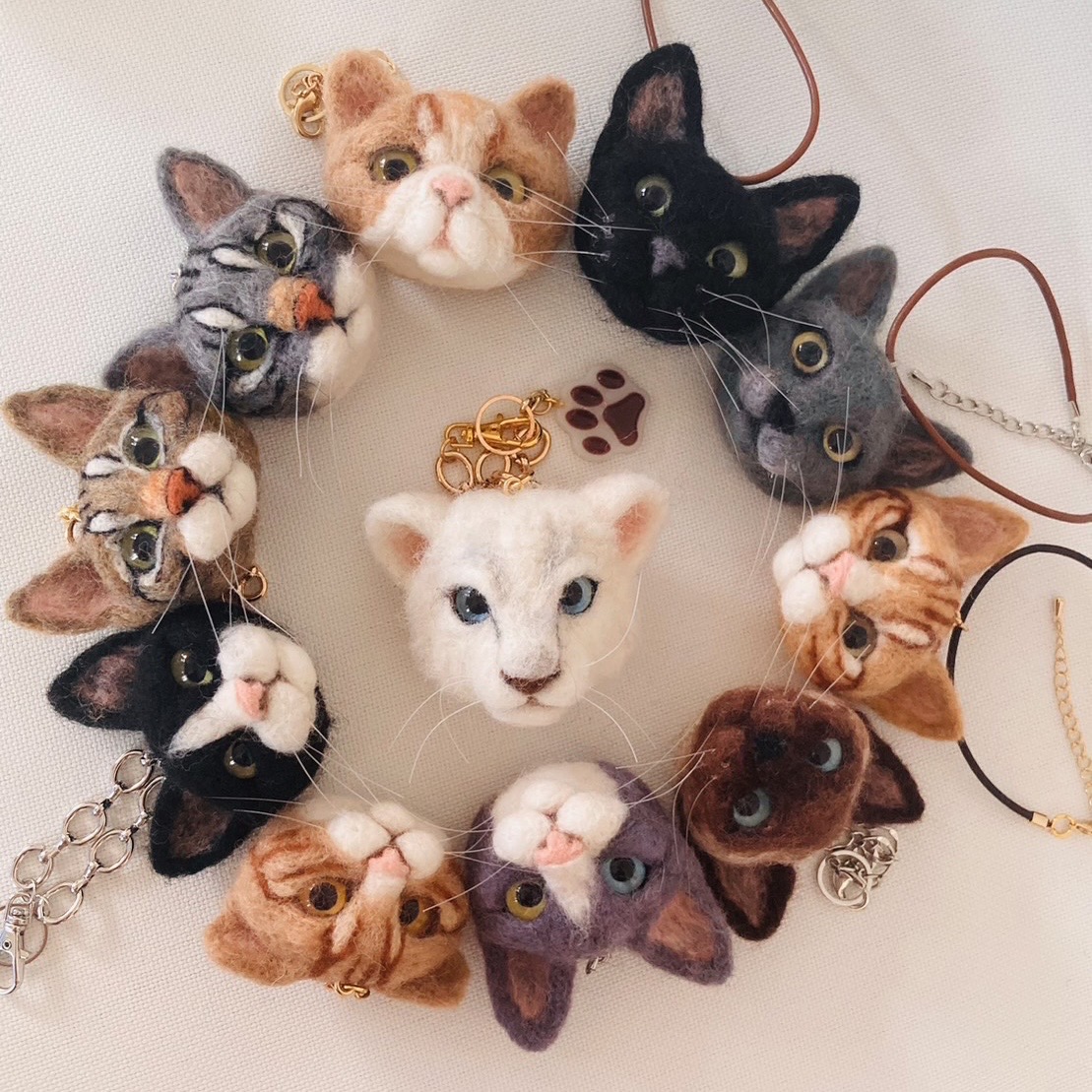 ツクルヒトタチ博in京都文化博物館2025 EggnWorks Museum エッグンワークス ミュージアム リアル可愛い猫バックチャームrannyan3