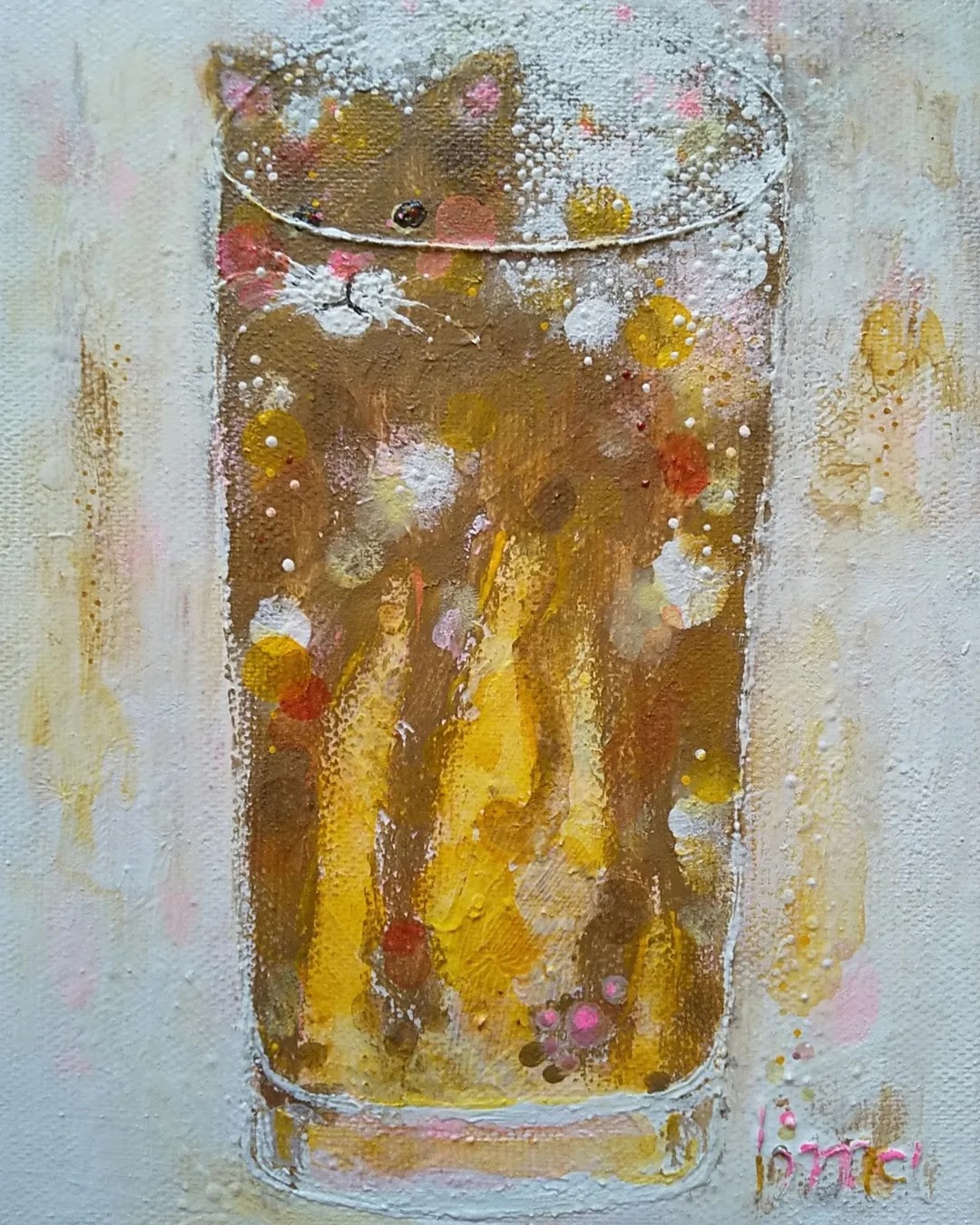 EggnWorks Museum エッグンワークス ミュージアム グラスの中の発泡ねこ