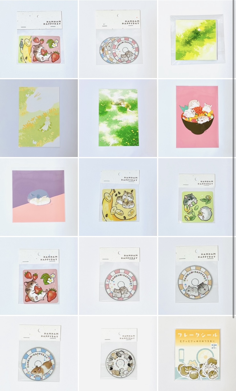 EGGNWORKS エッグンワークス ツクルヒトタチ シール、ポストカード、缶バッジ、クリアファイル、zineなど　うえはらあすか