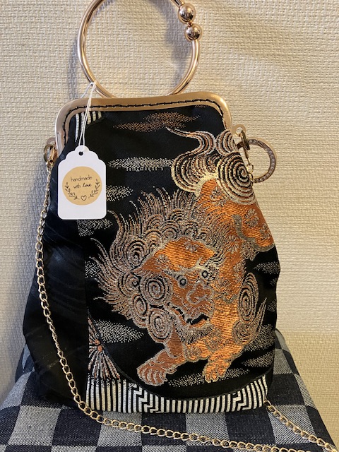 ツクルヒトタチ博in京都文化博物館2025 EGGNWORKS エッグンワークス yochipiko ハンドメイド　ミニバッグ　120cmチェーン　キーホルダー付き