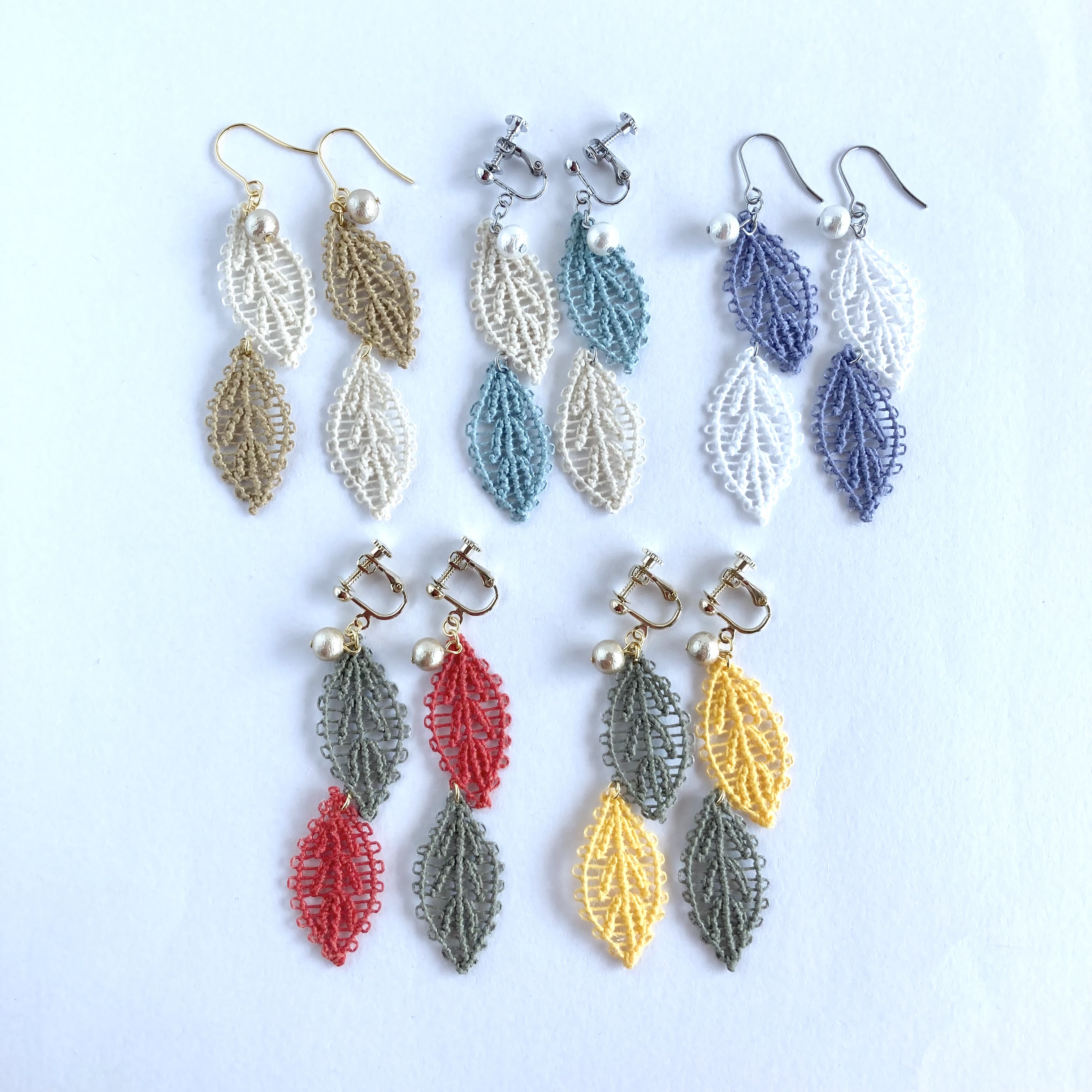 EGGNWORKS エッグンワークス ツクルヒトタチ博in京都文化博物館2025 糸のフープピアス ブルーxグレー Jose Daniel