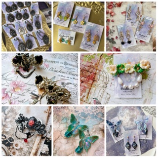 EggnWorks Museum エッグンワークス ミュージアム クリップアクセサリー　小さなお花畑アクセサリー　マーメイアクOndine