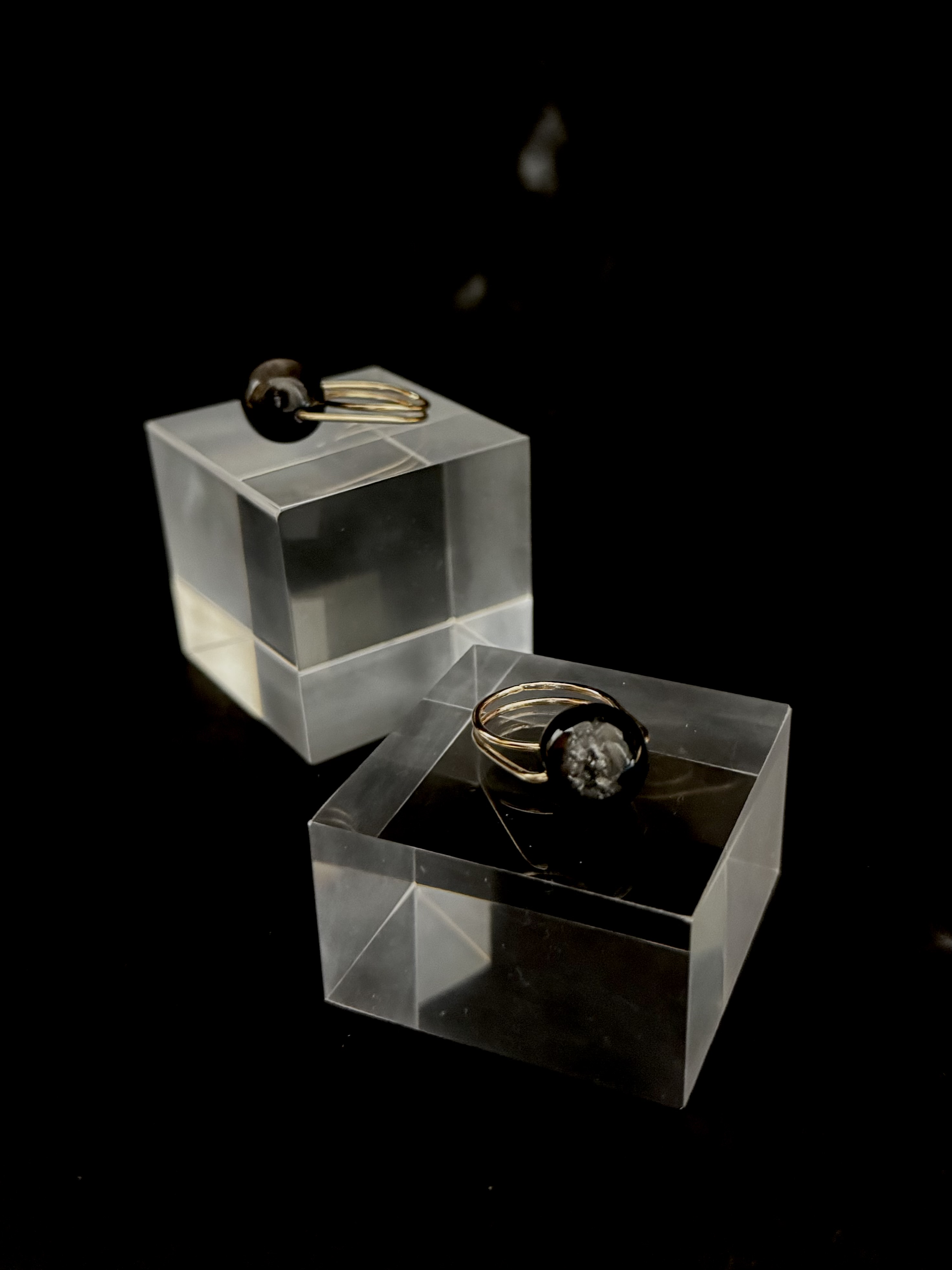 EGGNWORKS エッグンワークス ツクルヒトタチ博in京都文化博物館2025 blacktourmaline in quartz/ring アトリエアールプラスジュエリー