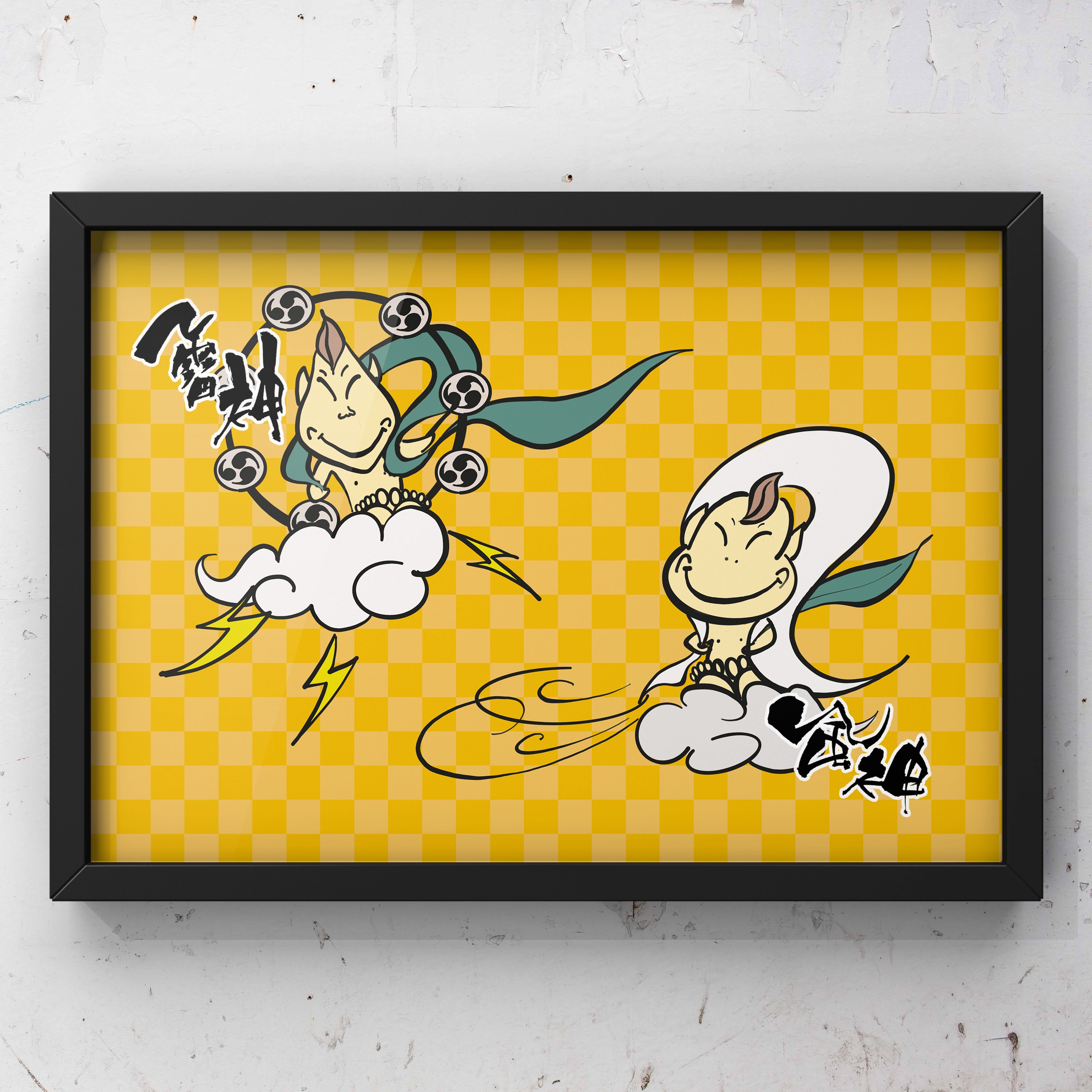 EGGNWORKS エッグンワークス ツクルヒトタチ博in京都文化博物館2025 風神雷神 筆文字屋HIRO