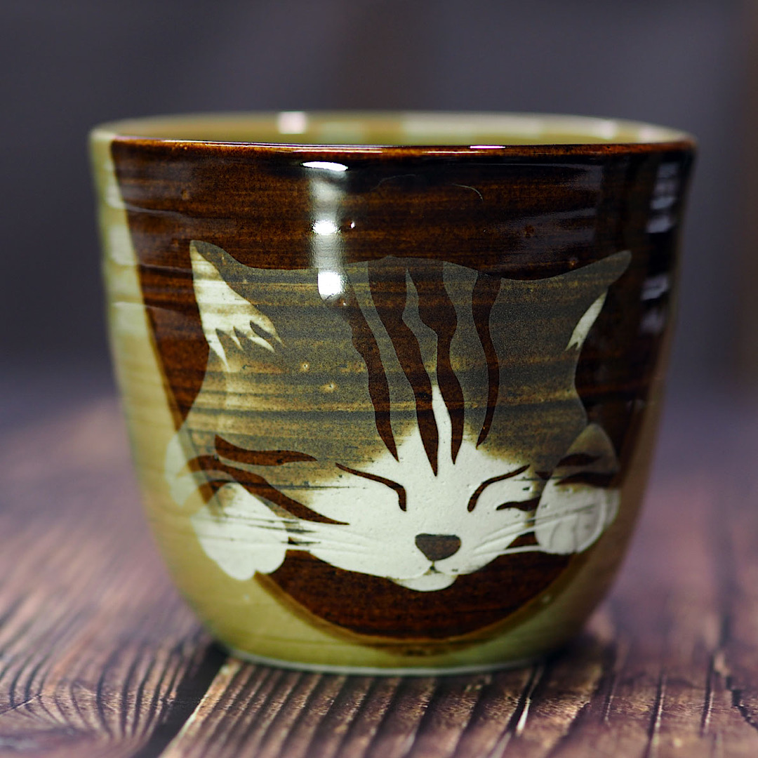 EGGNWORKS エッグンワークス ツクルヒトタチ博in京都文化博物館2025 眠り猫の湯呑み 自由工房