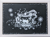 EggnWorks Museum エッグンワークス ミュージアム 切り絵　Love Pot~cat tea~