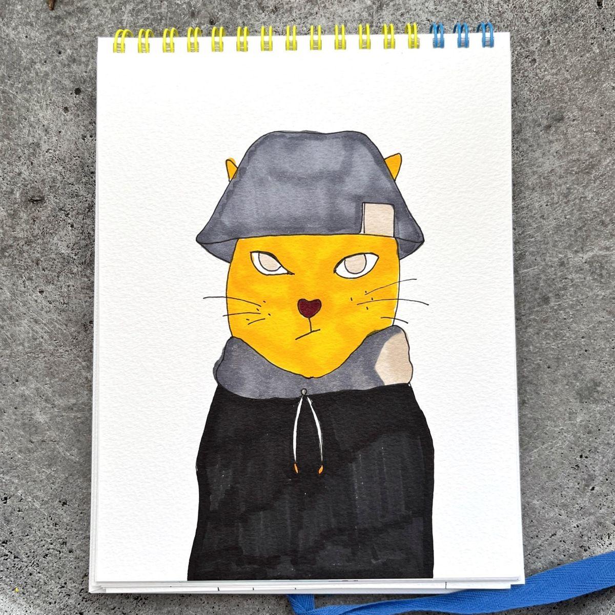 EggnWorks Museum エッグンワークス ミュージアム なんだよ(猫)原画