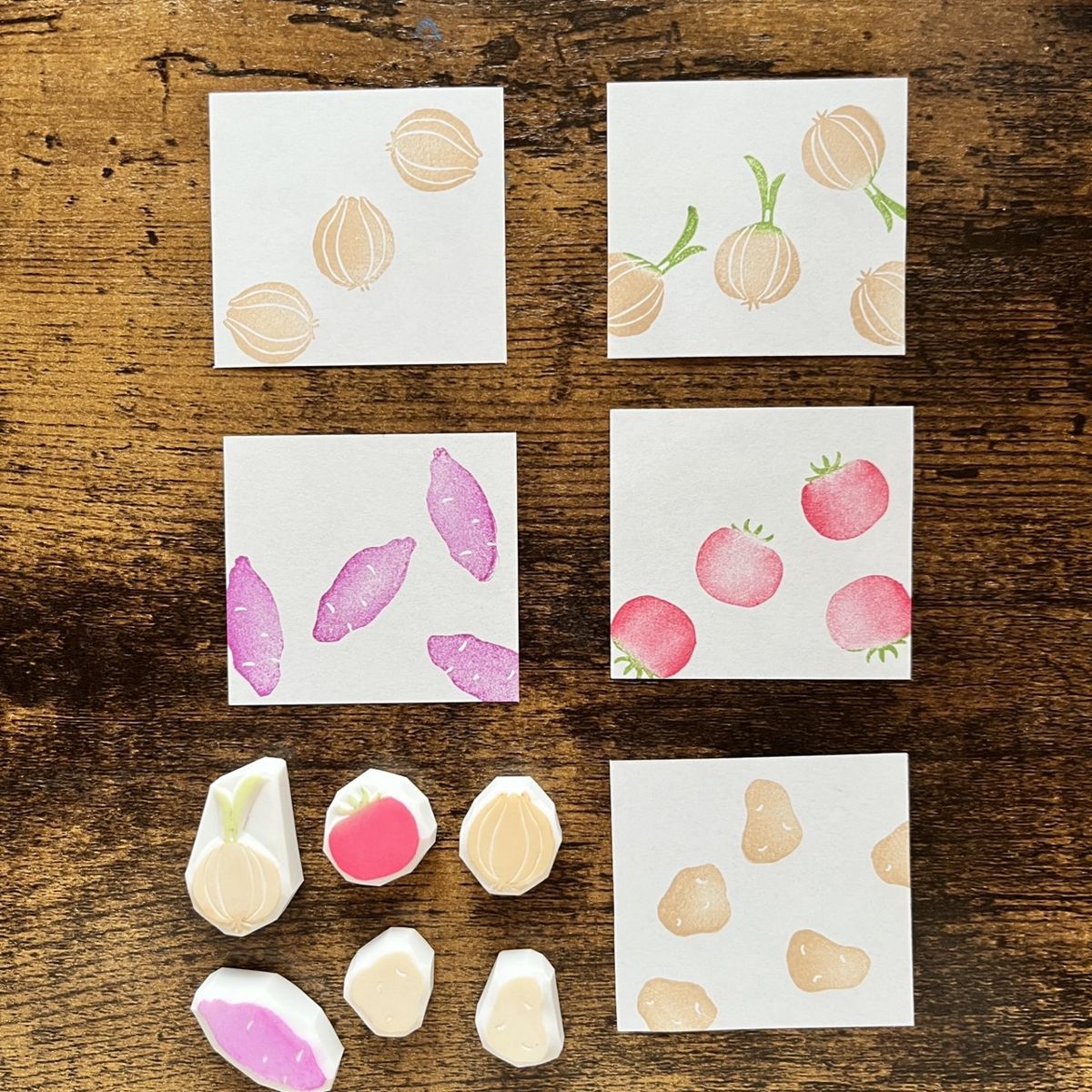 EggnWorks Museum エッグンワークス ミュージアム 身近な野菜の消しゴムハンコ