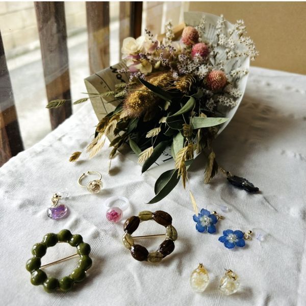 EggnWorks Museum エッグンワークス ミュージアム ドライフラワーと穀物アクセサリーmimosa