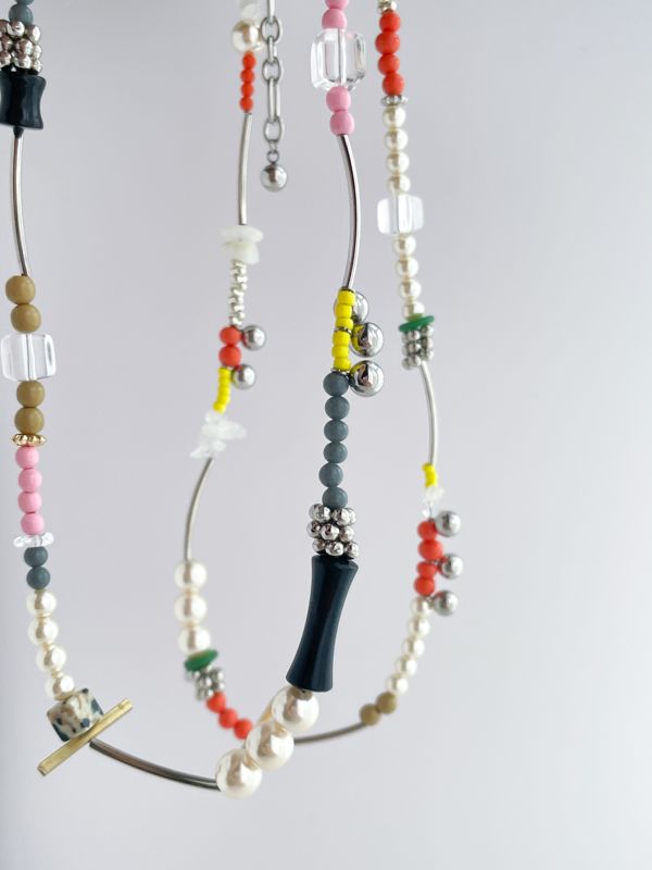 EggnWorks Museum エッグンワークス ミュージアム ヴィンテージミックスカラフルネックレス