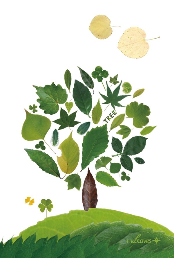 EggnWorks Museum エッグンワークス ミュージアム 緑の木～GREEN TREE～葉っぱタイルプラスリーブス