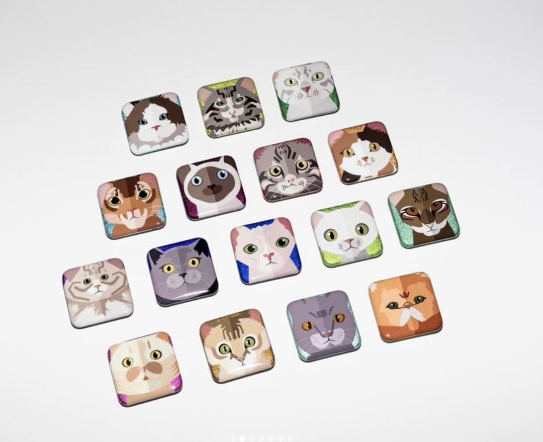 EggnWorks Museum ねこスクエア缶バッジ