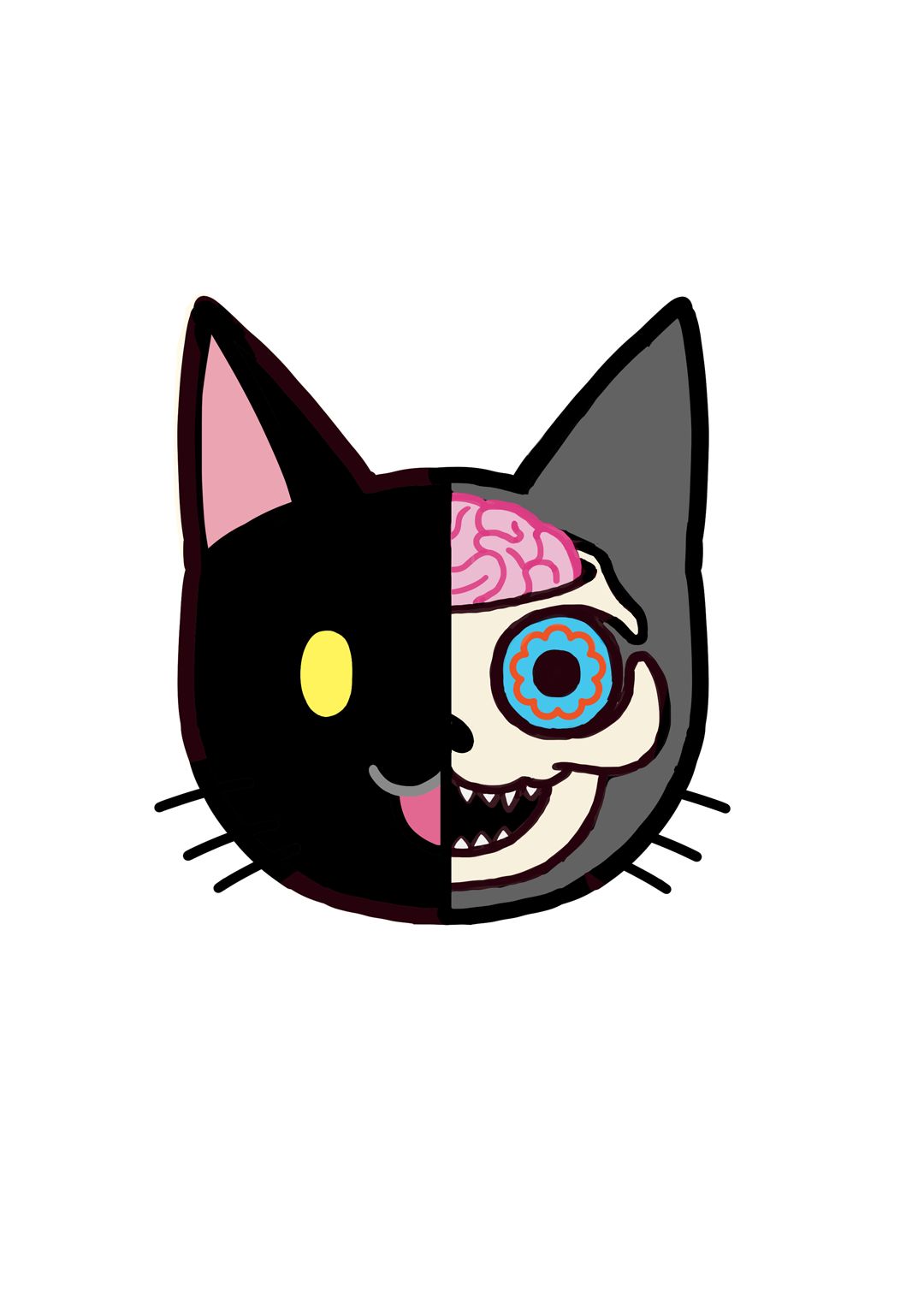 EggnWorks Museum エッグンワークス ミュージアム スケルトン猫　デフォルメver