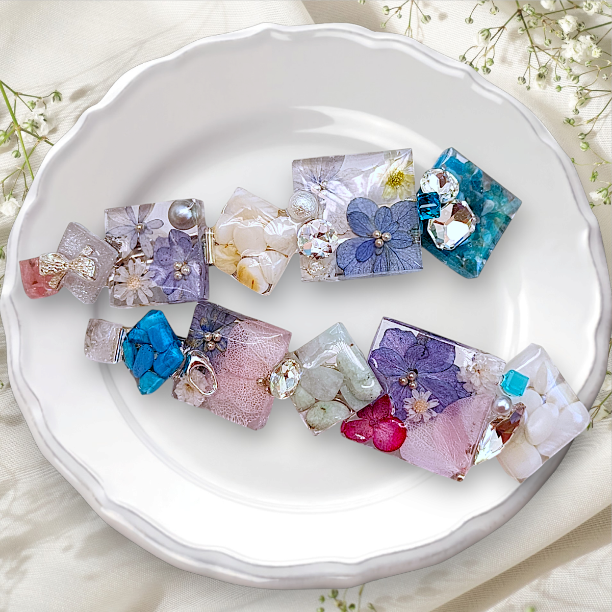 EGGNWORKS エッグンワークス ツクルヒトタチ博 本物のお花のヘアアクセサリー MIYO