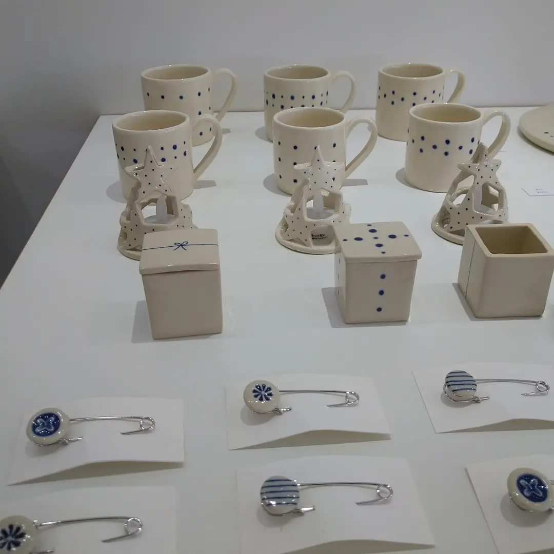 EGGNWORKS エッグンワークス ツクルヒトタチ ケーキスタンド　プレート　カップ　花瓶　鍋敷　小箱　オブジェ　ブローチ　ストールピン　米山千晴