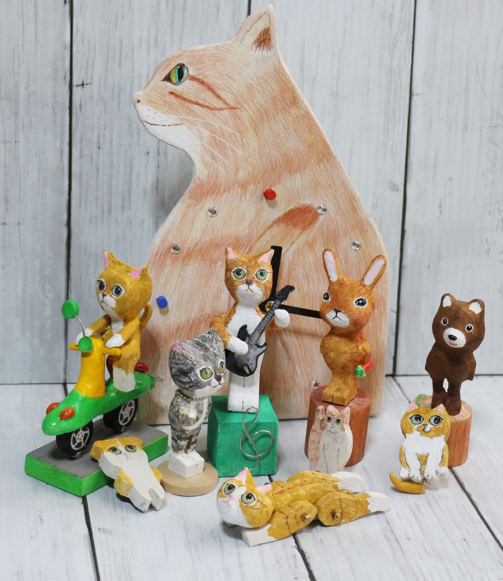 EggnWorks Museum エッグンワークス ミュージアム 木彫りの猫ねこのまんま