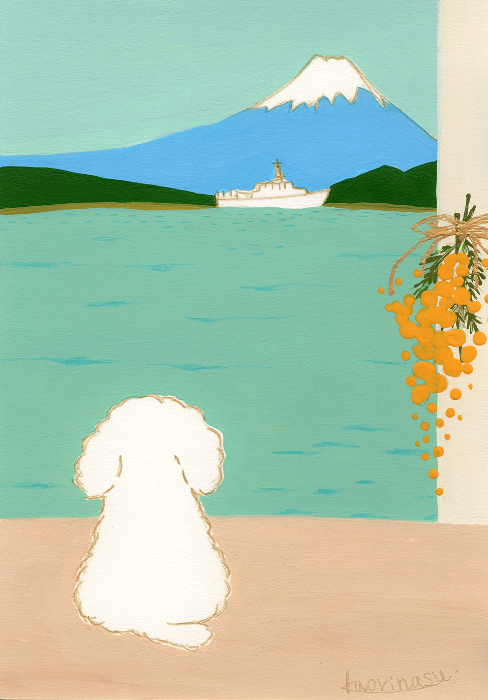 EggnWorks Museum 白い子犬