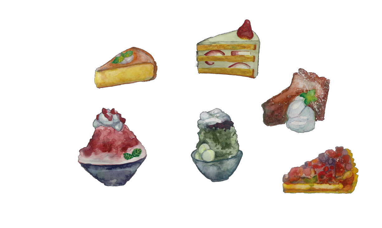 EGGNWORKS エッグンワークス ツクルヒトタチ 水彩画のステッカー（５センチ程度）、缶バッジ（５センチ程度）、ポストカードを販売したいと考えております。　あまなつ