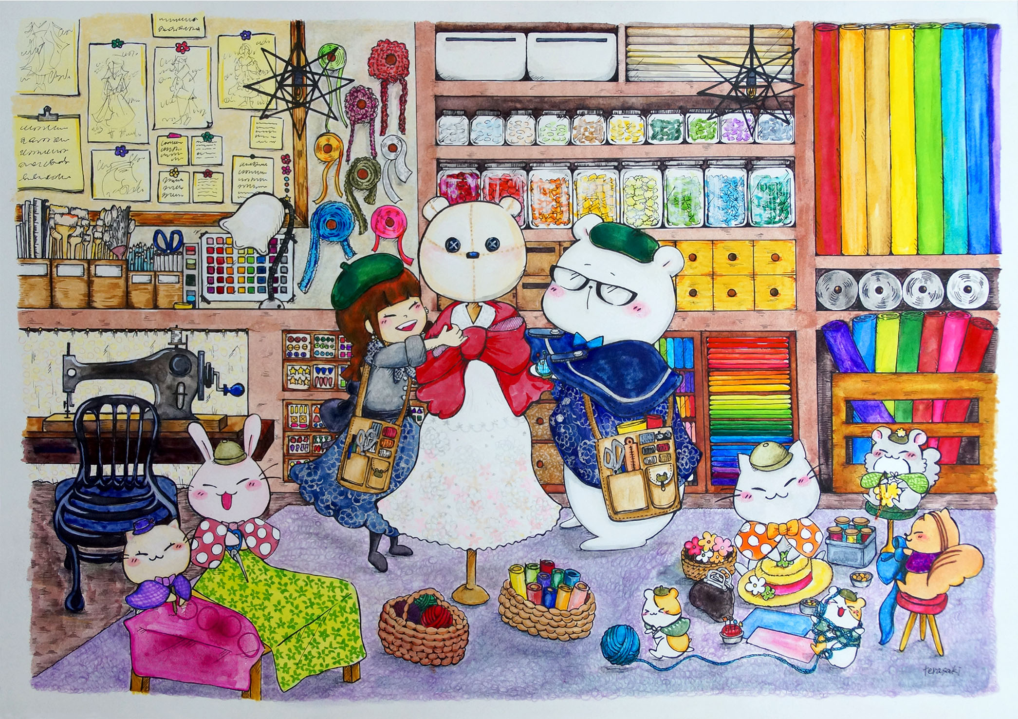 EGGNWORKS エッグンワークス ツクルヒトタチ しろくま洋服店　terasaki