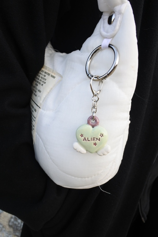 EggnWorks Museum on your side charm/ heart wings (key ring)